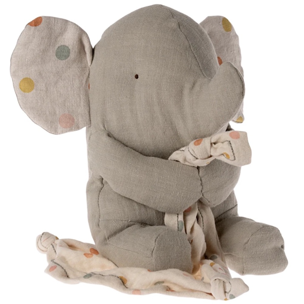 Maileg New In Box Lullaby Friends Iron Grey Elephant Baby Infant Animal Toy